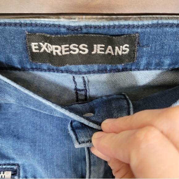 Express Express SuperSoft Ankle Legging Mid Rise Skinny Denim Stretch Jeans - Picture 7 of 10